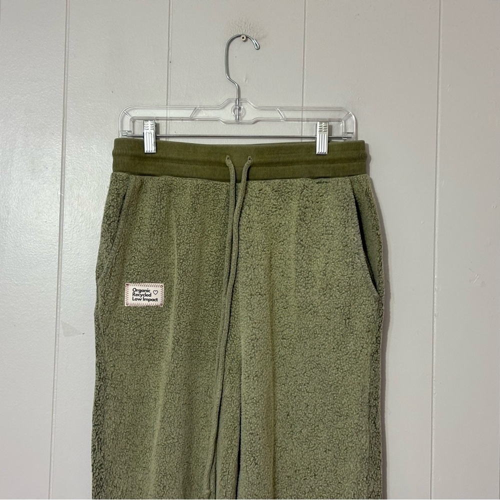 People of Leisure Green Joggers Size L Organic Cozy Lounge Sweatpants - Picture 3 of 11